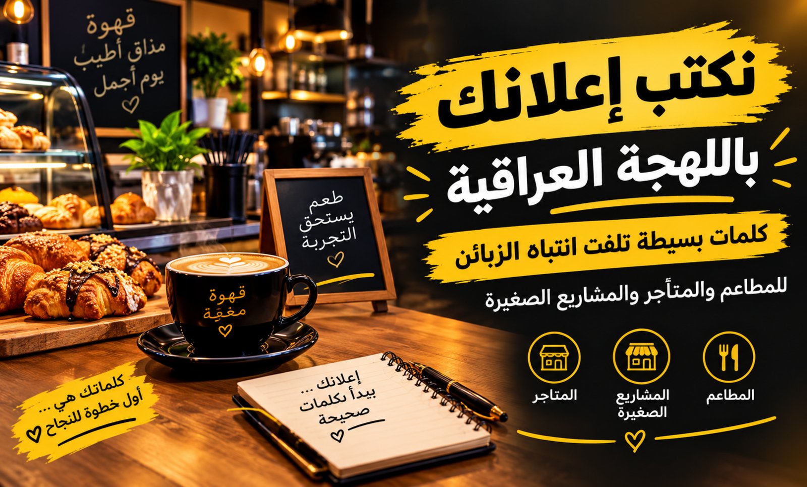 سأكتب لك إعلانًا تجاريًا جذابًا باللهجة العراقية، صورة ٢ من ٤