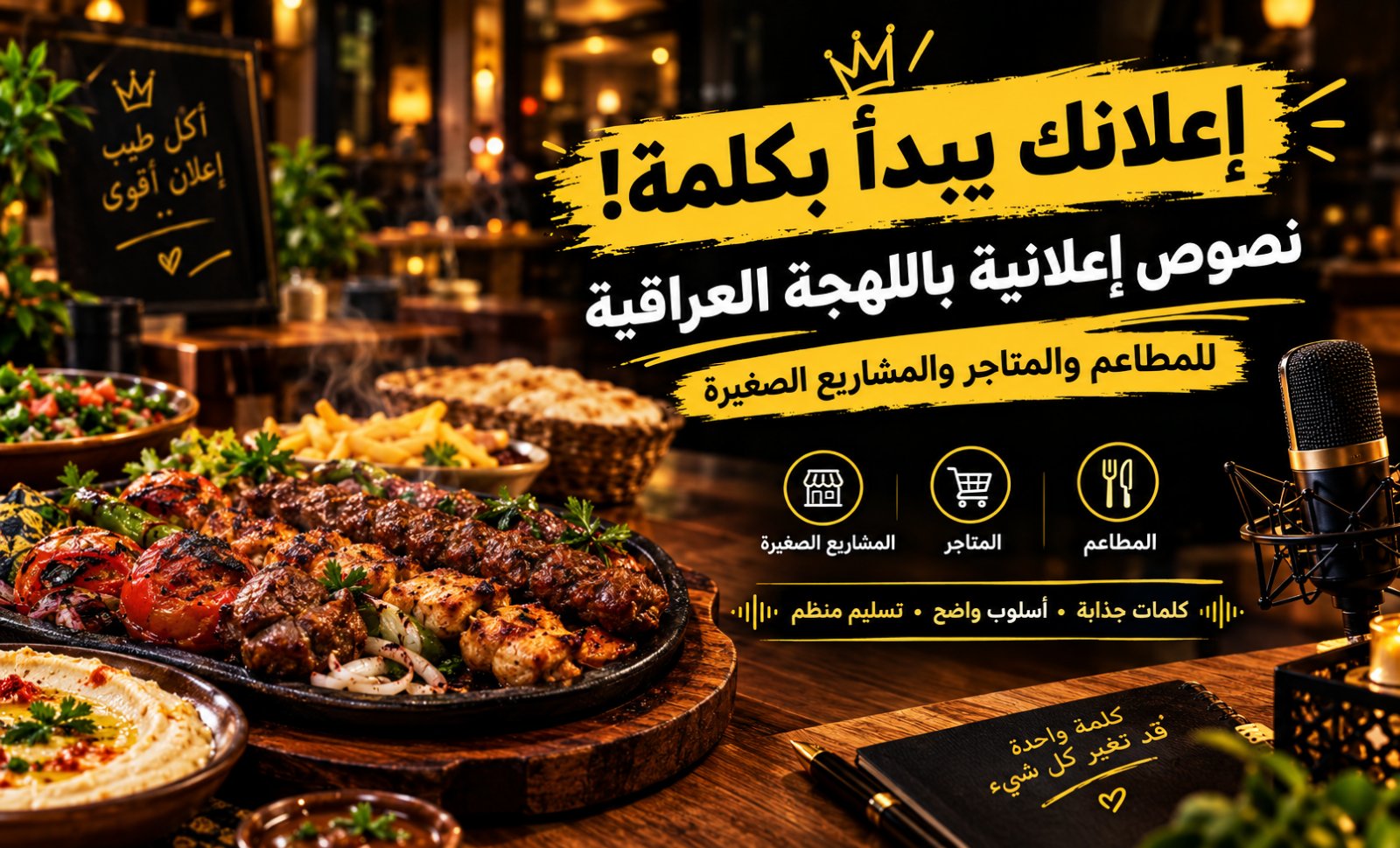 سأكتب لك إعلانًا تجاريًا جذابًا باللهجة العراقية، صورة ٣ من ٤
