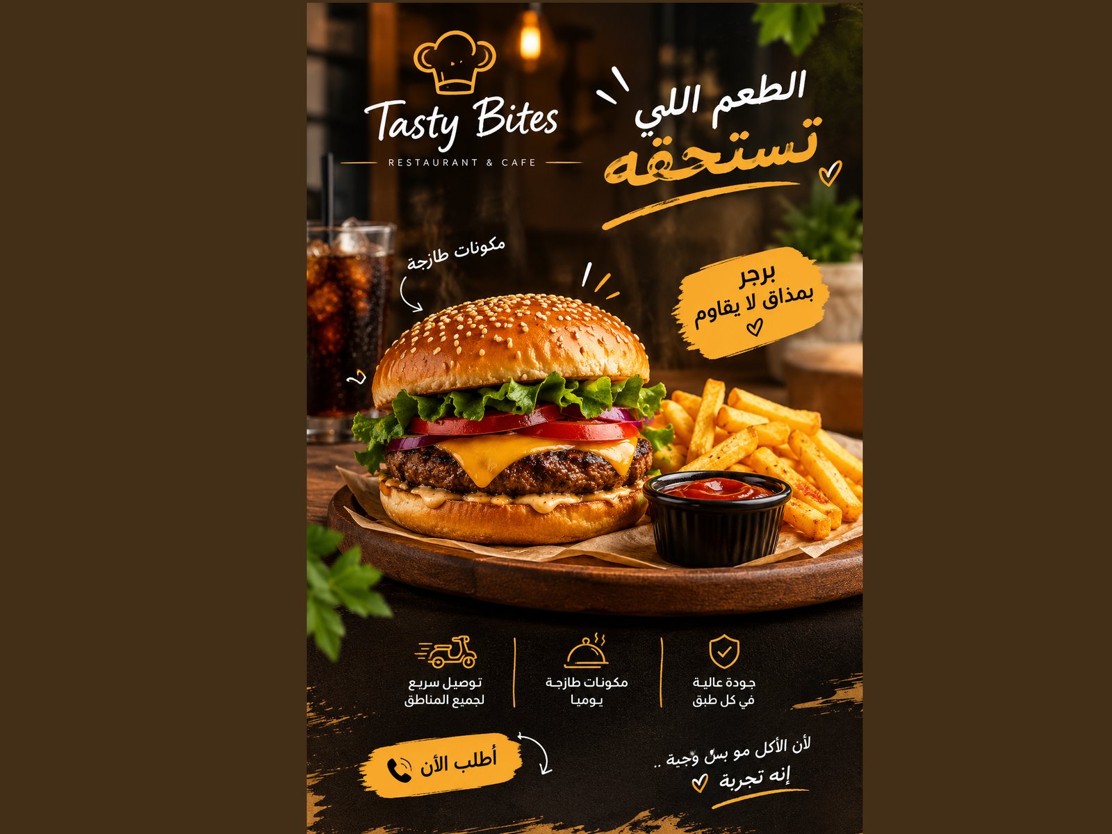 تصميم إعلان احترافي للمطاعم والكافيهات, image 2 of 3