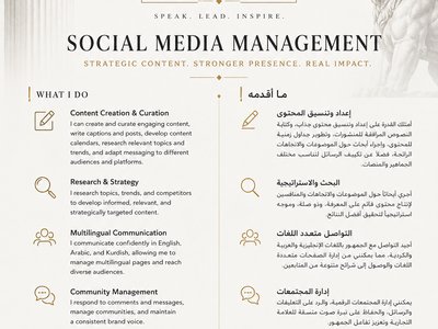Marketing/ Digital Marketing / Social Media Management
