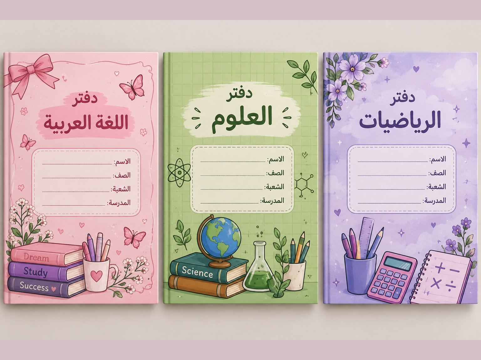 سأصمم لك غلاف دفتر مميز حسب طلبك