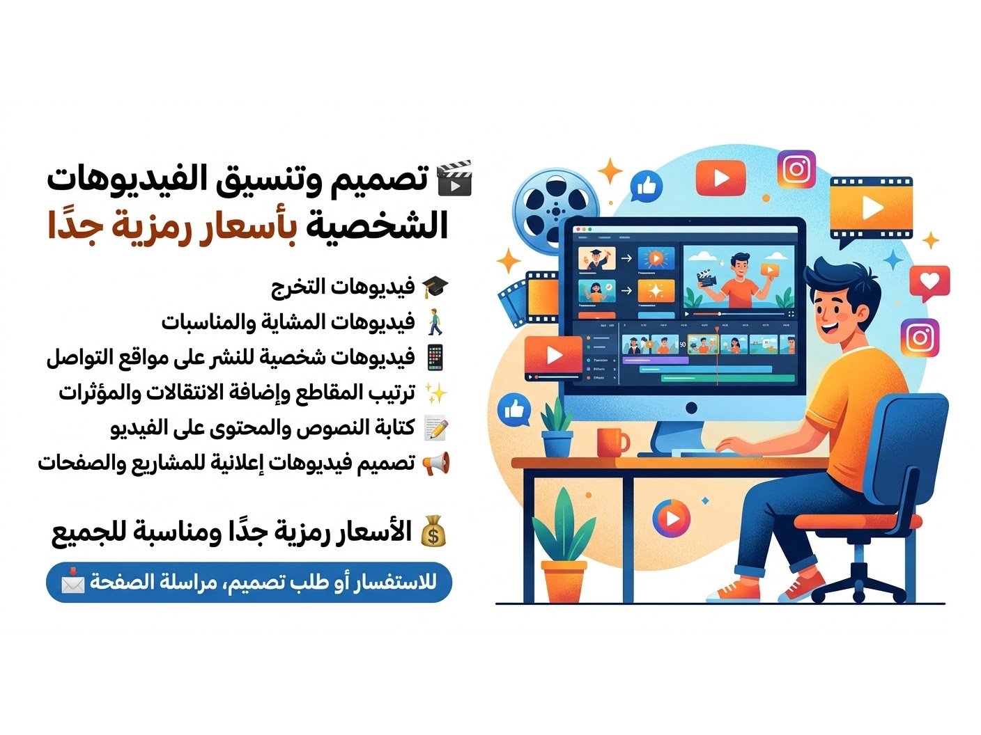 خدمة تصميم الفيديوهات, image 2 of 3