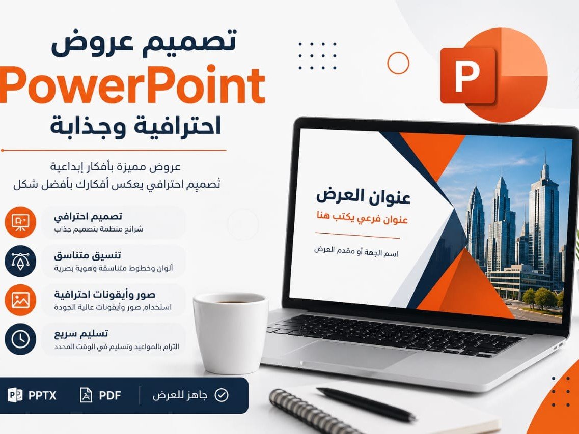 تصميم عروض POWER POINT احترافية وجذابة