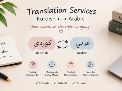 I will translate Kurdish and Arabic texts accurately