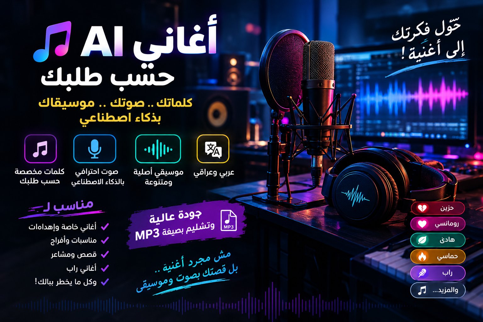 اغاني Ai بكل الانواع مع كلمات من اختيارك, image 3 of 5