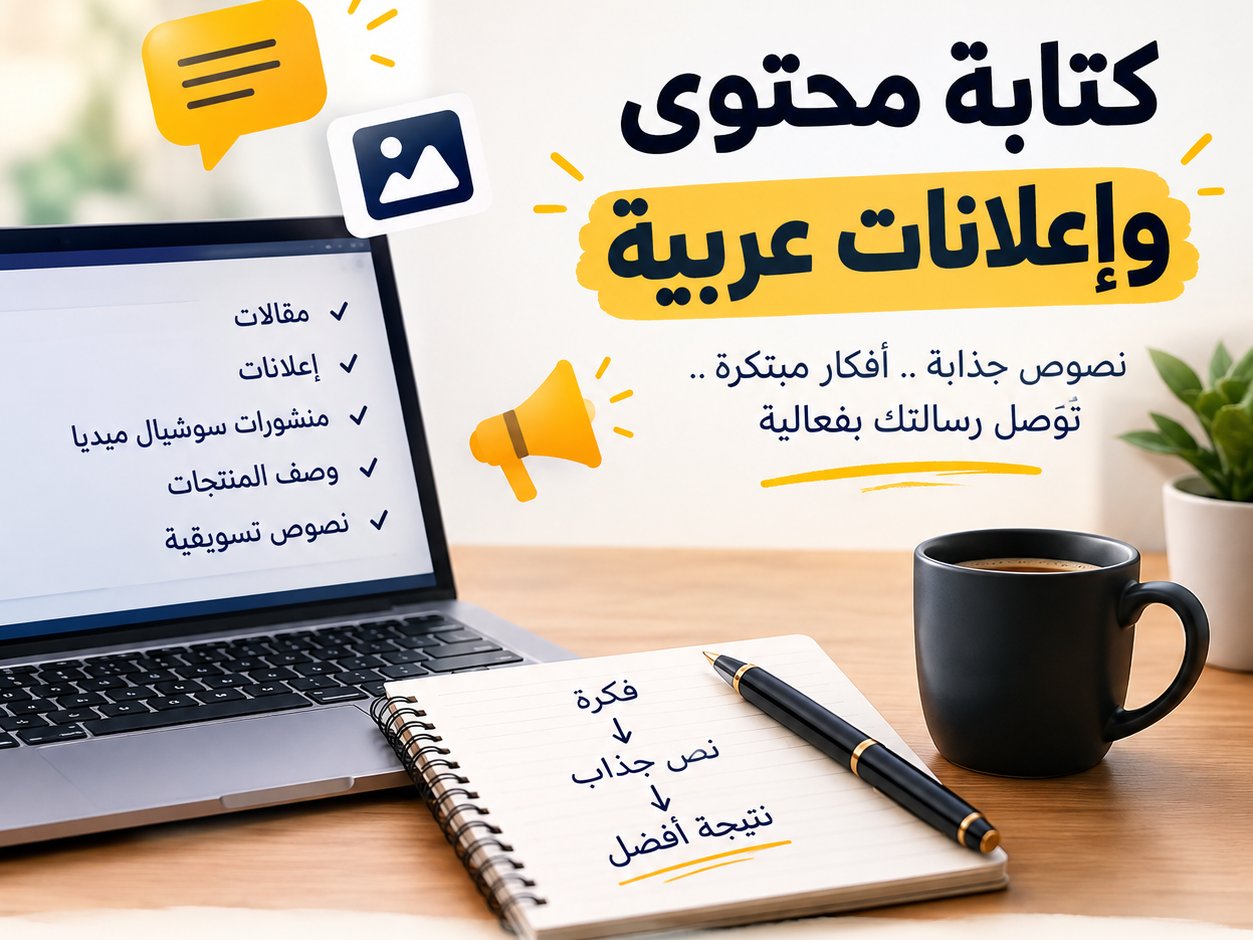 سأكتب لك نصوص وإعلانات عربية جذابة باستخدام الذكاء الاصطناع