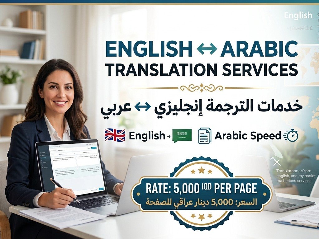 Arabic-English Translation & (Vice Versa) ترجمة