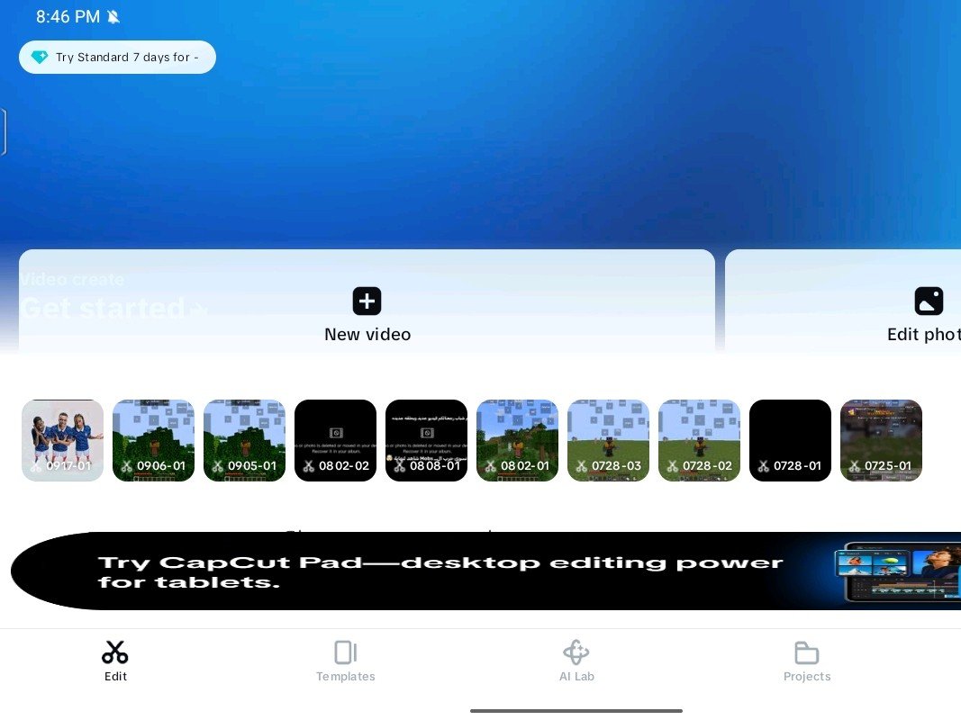 اصمم لك فيديو في تطبيق CapCut