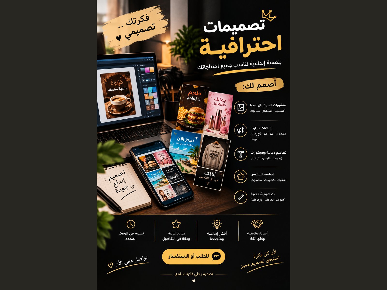 تصاميم حسب الطلب وباسرع وقت