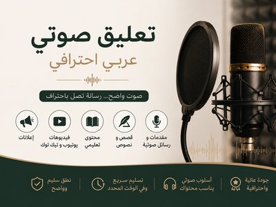 سأقدم تعليقًا صوتيًا عربيًا واضحًا ومناسبًا لمختلف أنواع المحتوى