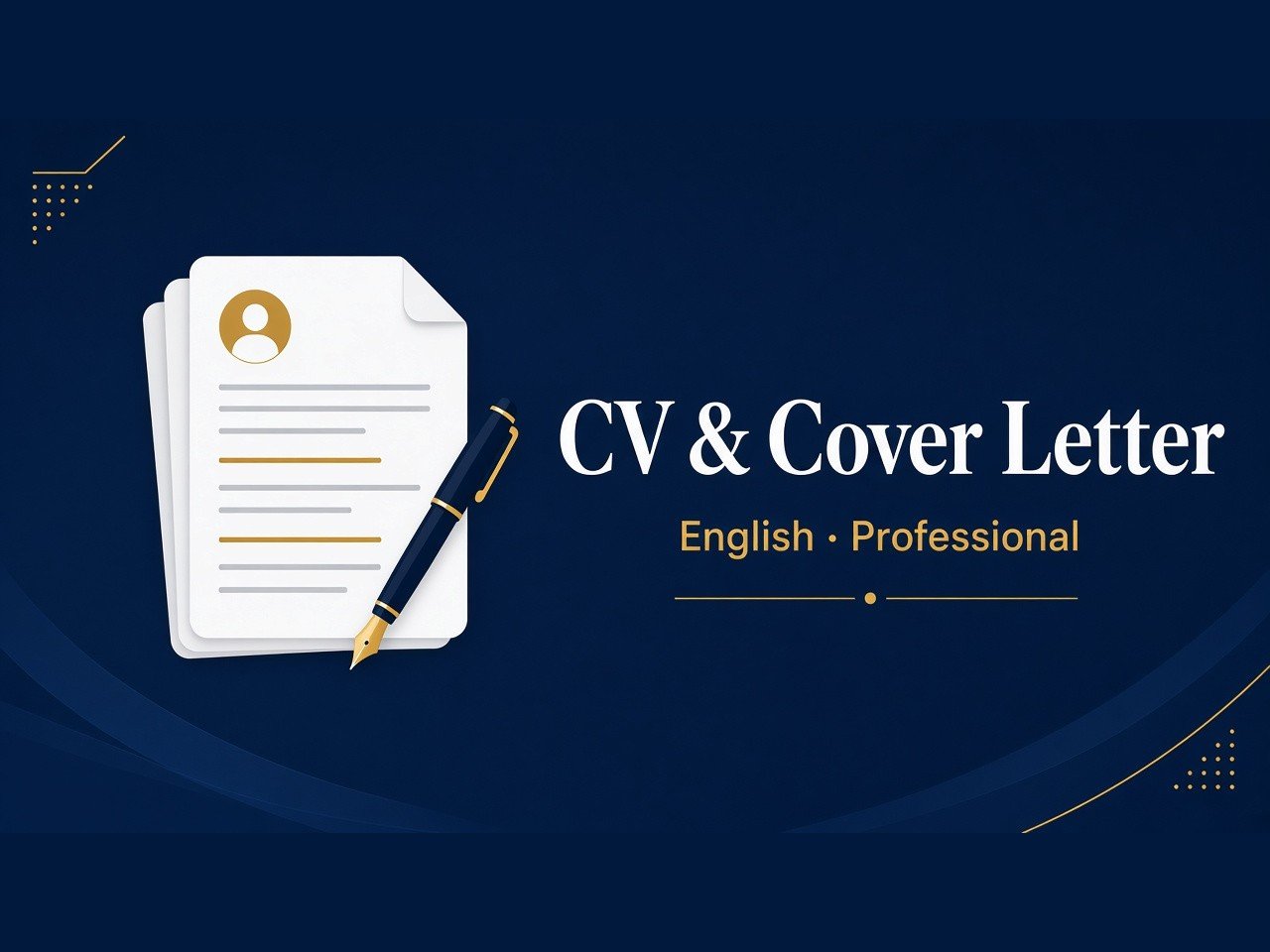 English CV and Cover Letter Written From Scratch