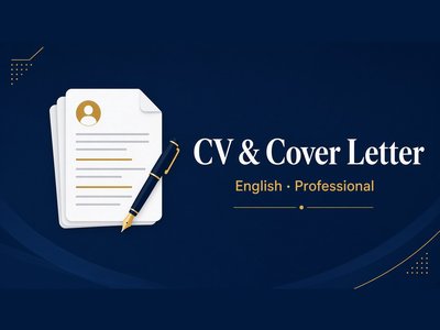 English CV and Cover Letter Written From Scratch