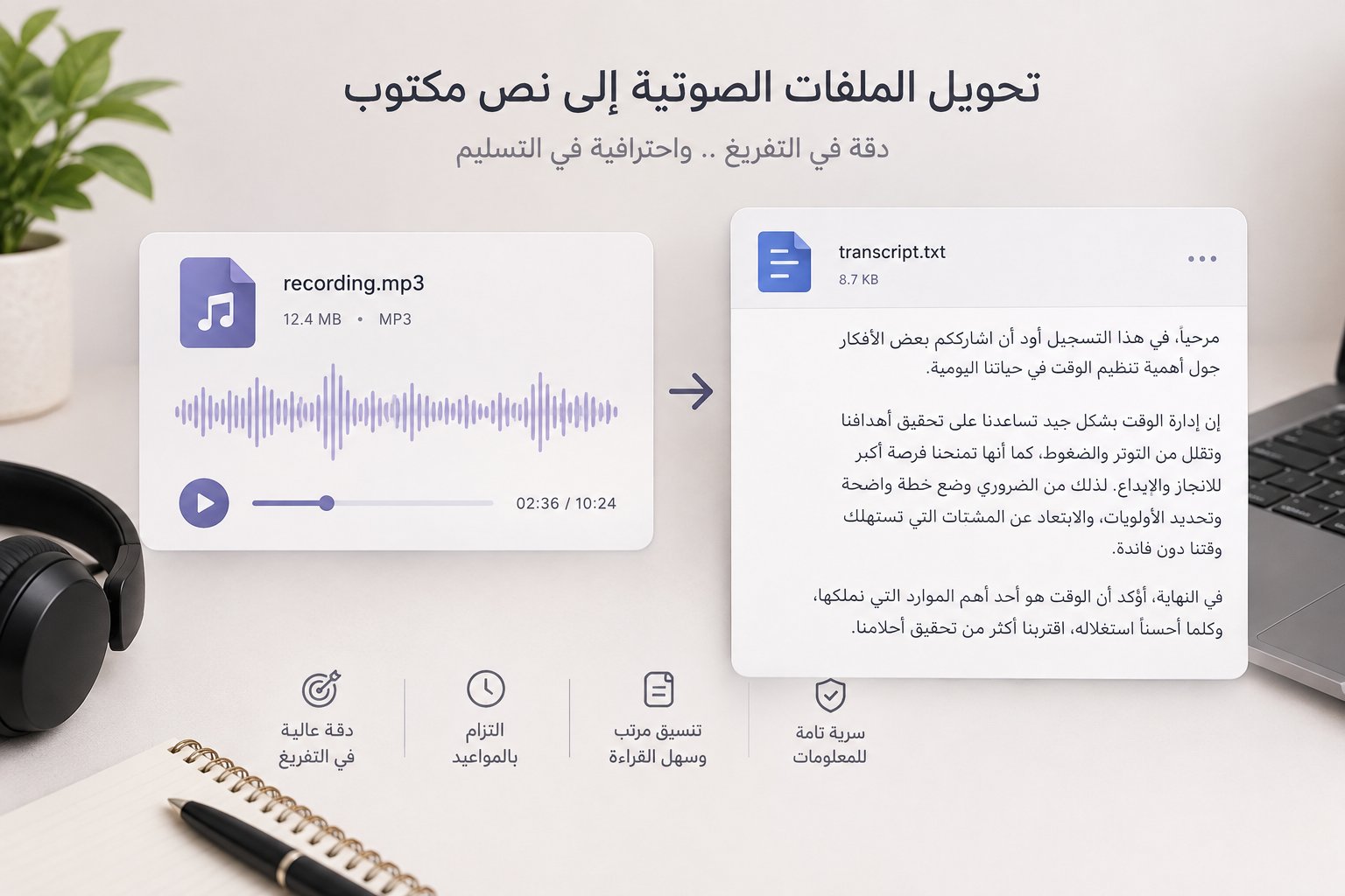 تفريغ صوتي