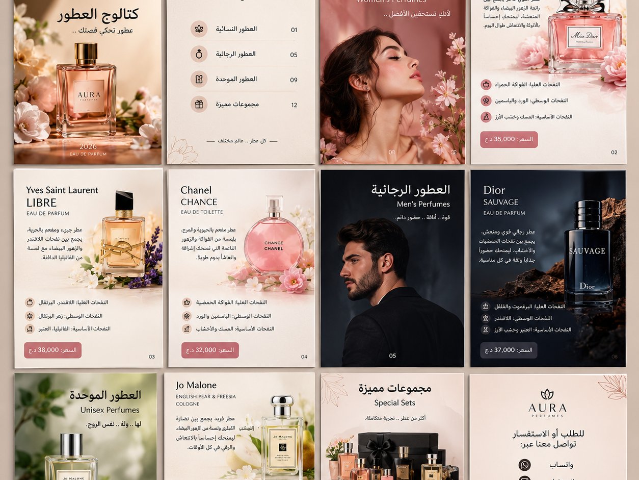 تصميم كتالوج إلكتروني احترافي للمنتجات PDF