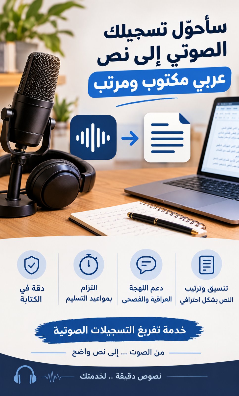 سأحوّل تسجيلك الصوتي إلى نص عربي مكتوب ومرتب