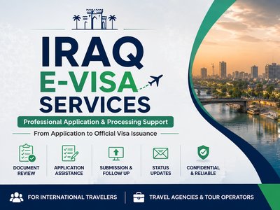 التقديم على التأشيرة الإلكترونية للعراق لمدة شهر مع التأمين الصحي.