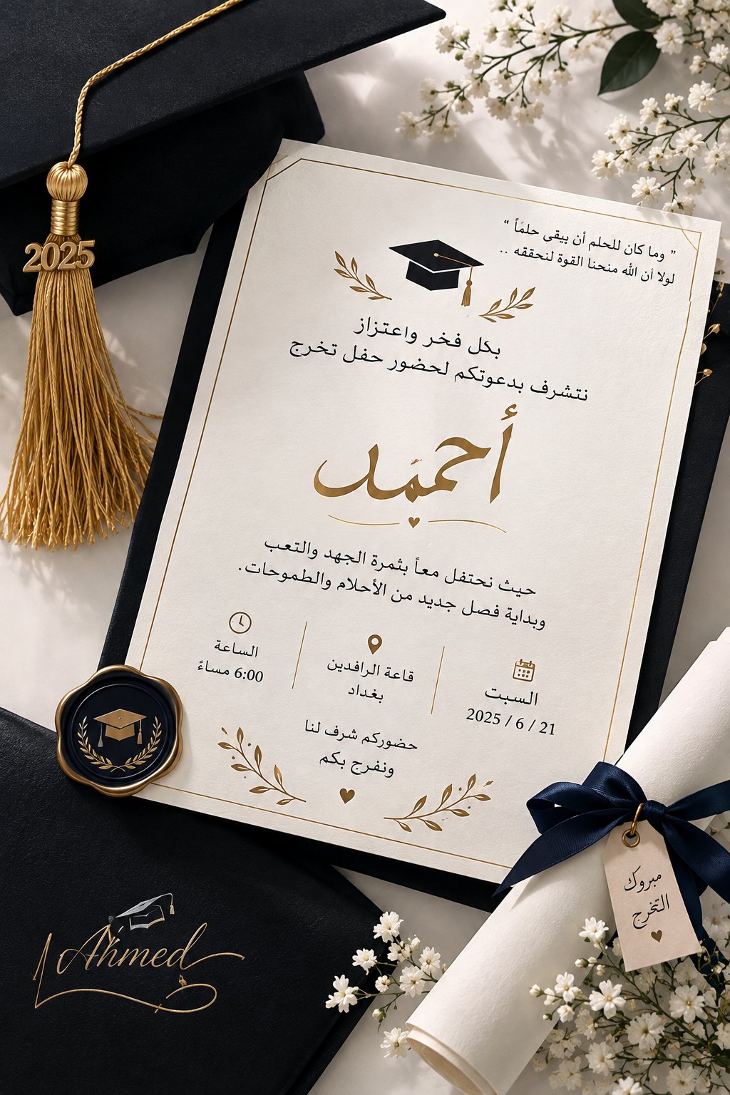 تصميم أسماء وبطاقات تهنئة بتصاميم جميلة وأنيقة، صورة ٣ من ٥