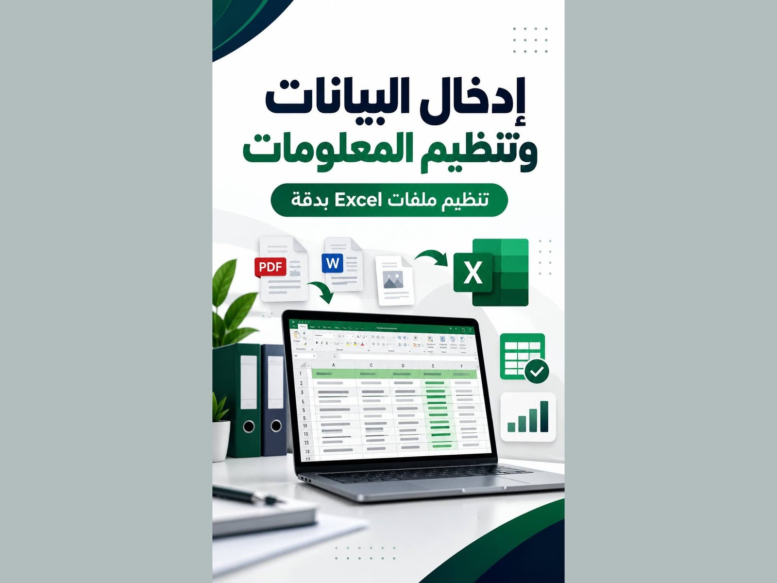 إدخال البيانات وتنظيم المعلومات في ملفات Excel بدقة