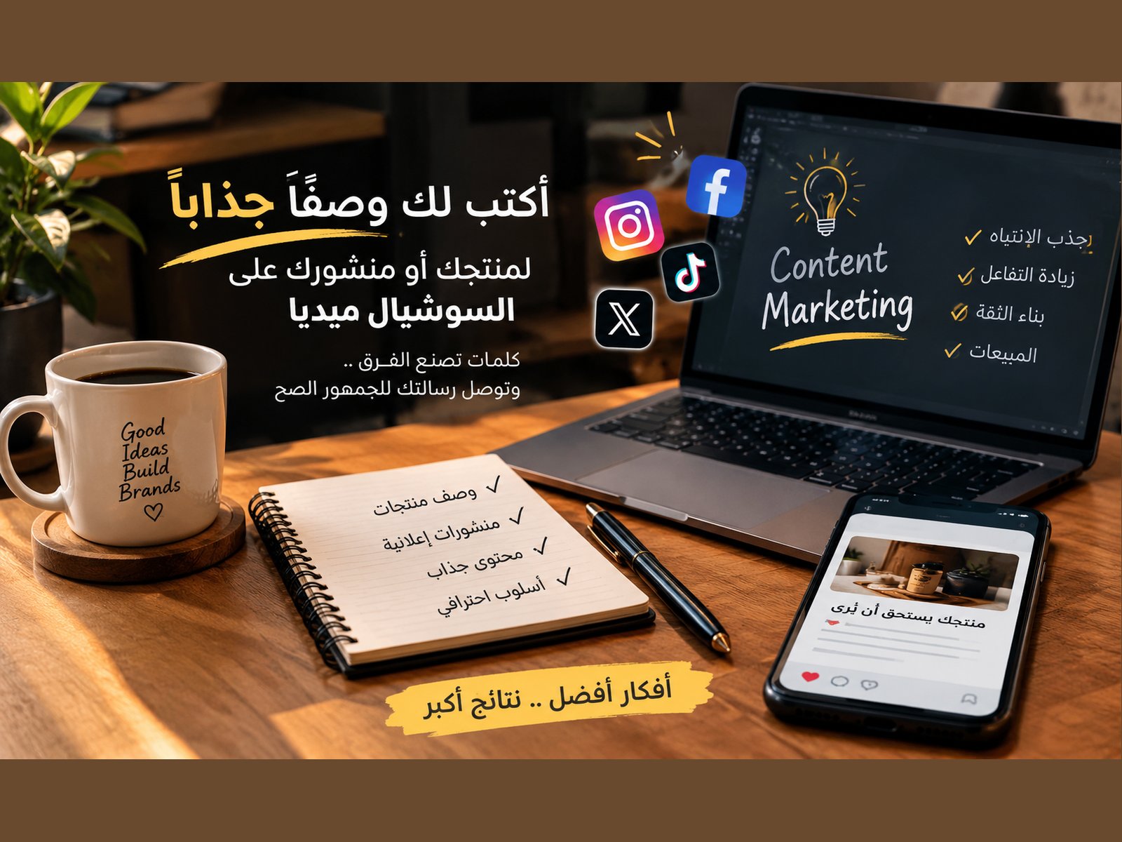 سأكتب لك وصفاً جذاباً لمنتجك أو منشورك على السوشيال ميديا