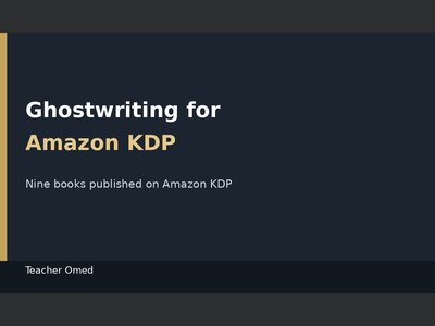 Ghostwriting and KDP Book Preparation