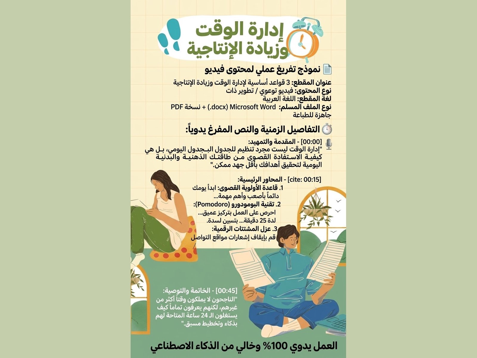 سأقوم بتفريغ الفيديوهات والتسجيلات الصوتية إلى ملفات Word منسقة باحترافية, image 1 of 2