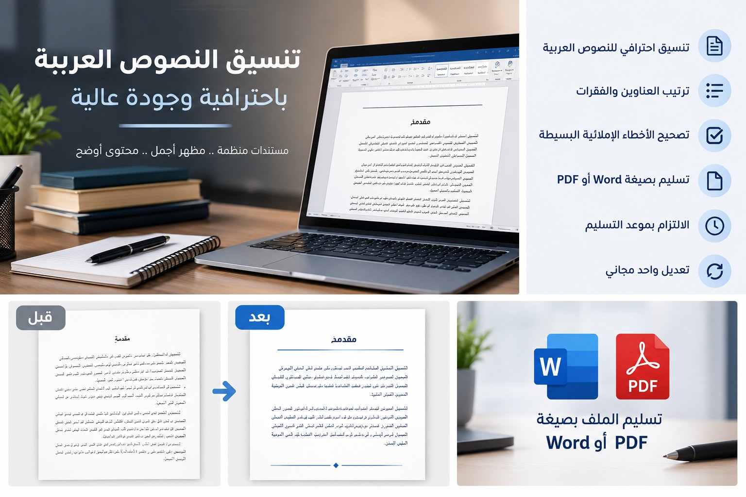 كتابة وتنسيق النصوص باللغة العربية والإنجليزية باحترافية, image 3 of 3