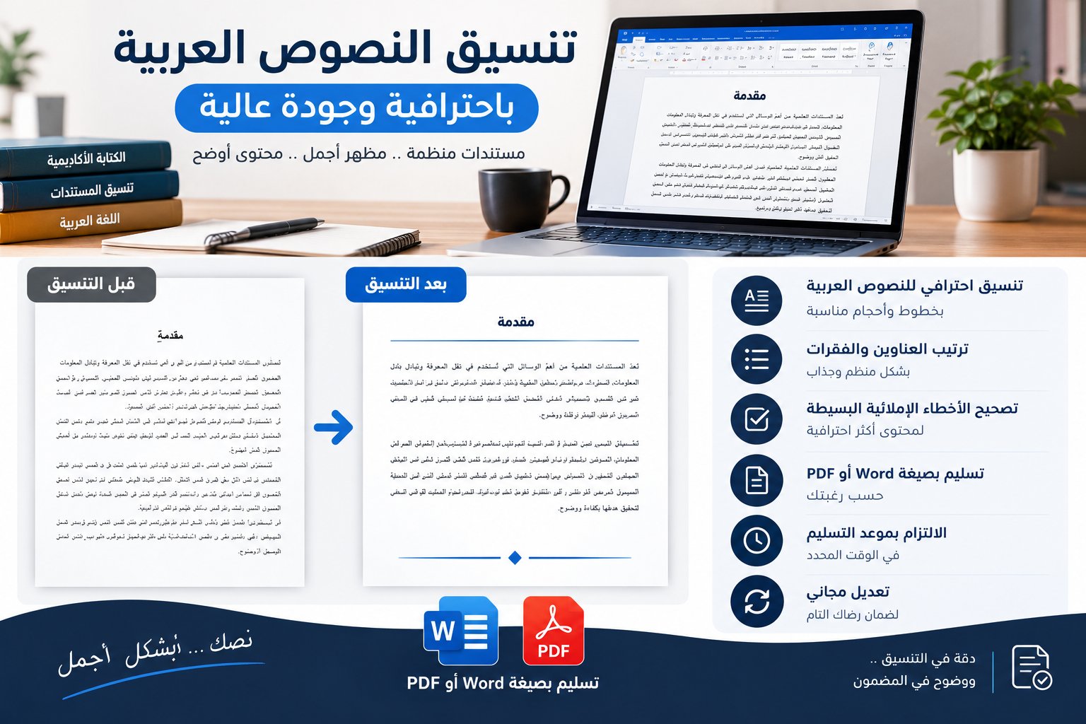 كتابة وتنسيق النصوص باللغة العربية والإنجليزية باحترافية, image 2 of 3