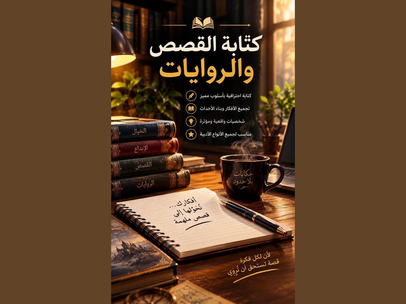 كاتب قصص وروايات ومحتوى إبداعي باللغة العربية، صورة ٤ من ٥