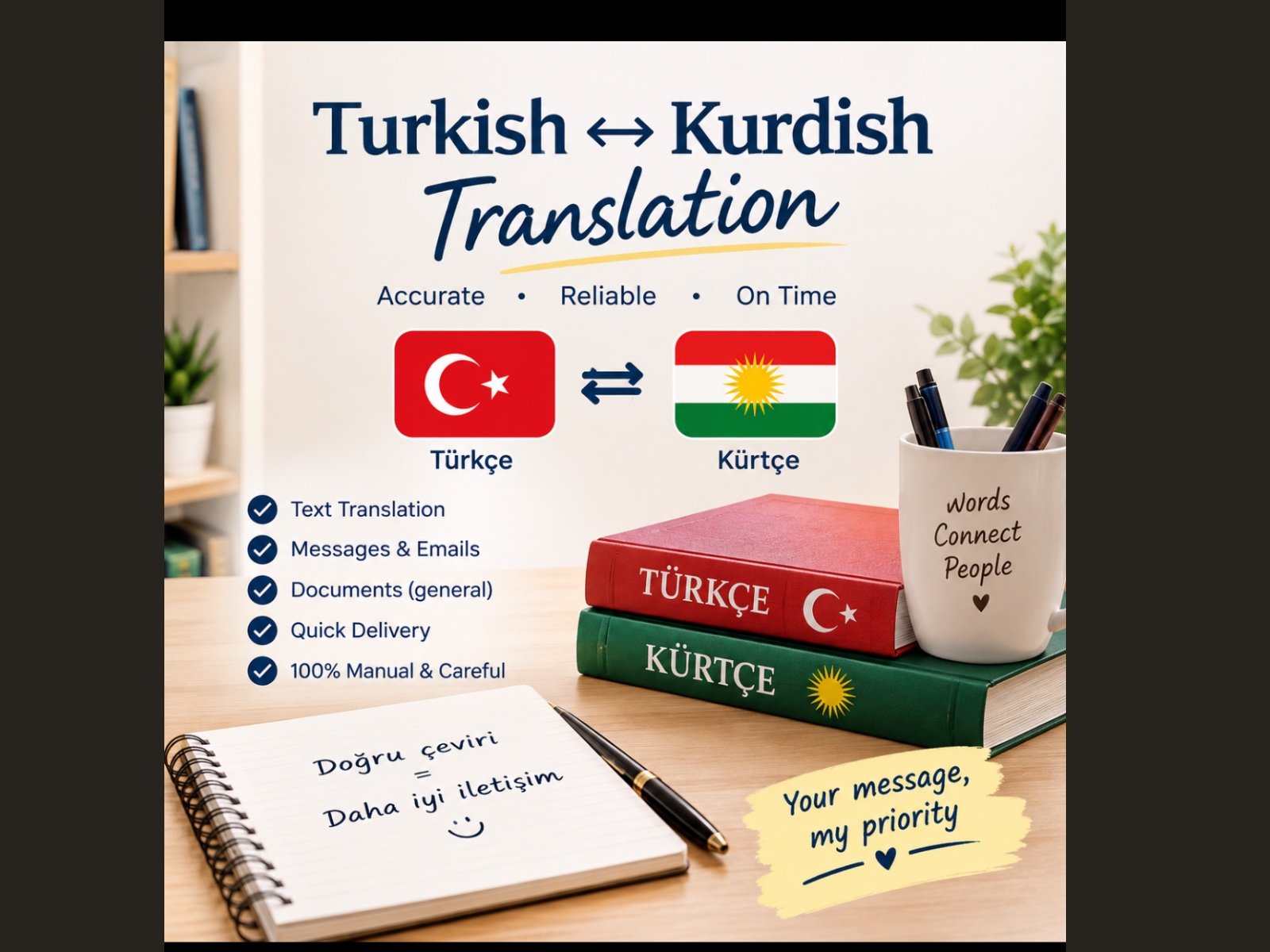 Turkish ↔ Kurdish (Badini) Translation