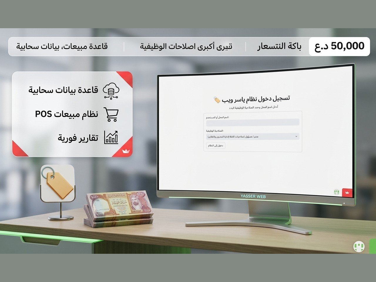 تصميم وتنصيب نظام ياسر ويب المتكامل لإدارة المبيعات والمخازن (POS