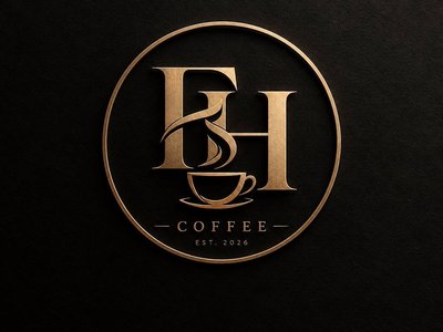 تصميم شعار أحترافي لمقهى قهوة