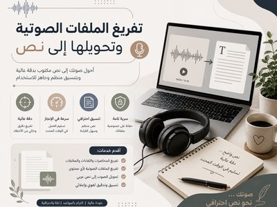 تفريغ الملفات الصوتيه وتحويلها الى نص