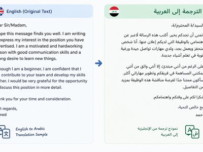 نموذج ترجمة نصوص من الإنكليزية إلى العربية