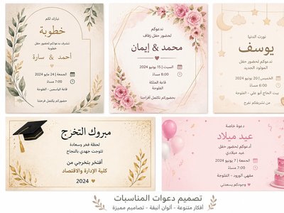 تصميم دواعت الكترونيه للمناسبات