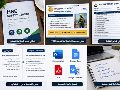 كتابة وتنسيق تقارير السلامة المهنية HSE