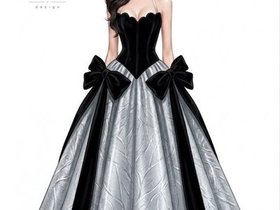 I design wedding, party, and evening dresses